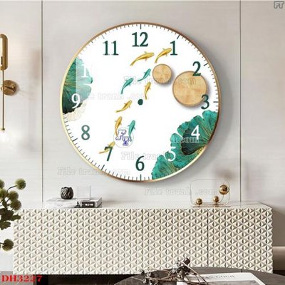 File tranh ảnh gốc File tranh đồng hồ tráng gương DH3227 dùng cho in khổ lớn