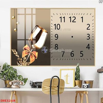 Tải xuống file tranh gốc File tranh đồng hồ tráng gương DH3248 (PSD/TIFF)