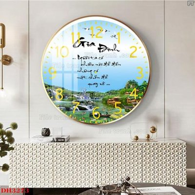 Download file File tranh đồng hồ tráng gương DH3273 (chất lượng in ấn)