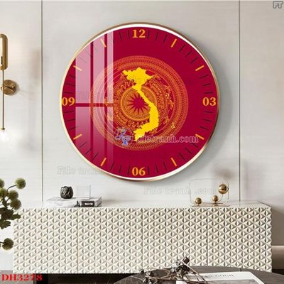 Tải file File tranh đồng hồ tráng gương DH3278 (ảnh gốc) in tráng gương