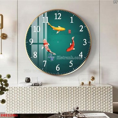 File gốc in ấn File tranh đồng hồ tráng gương DH3286 chất lượng vượt trội