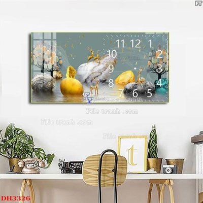 Tải xuống file tranh gốc File tranh đồng hồ tráng gương DH3326 (PSD/TIFF)