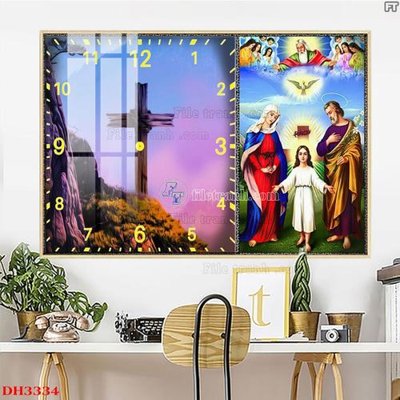 Hình ảnh gốc File tranh đồng hồ tráng gương DH3334 (để in khổ lớn)