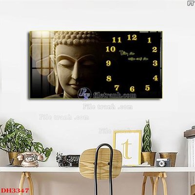 File tranh ảnh gốc File tranh đồng hồ tráng gương DH3347 dùng cho in khổ lớn