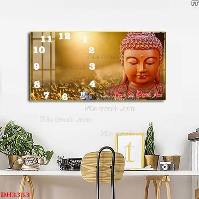 Tải file File tranh đồng hồ tráng gương DH3353 (ảnh gốc) in gạch 3D