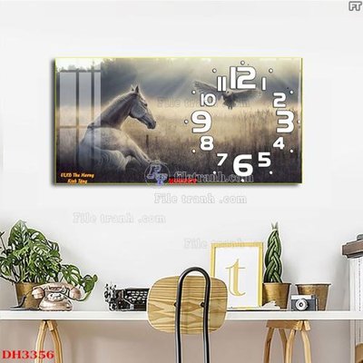 File tranh File tranh đồng hồ tráng gương DH3356 (gốc) chủ đề tĩnh vật