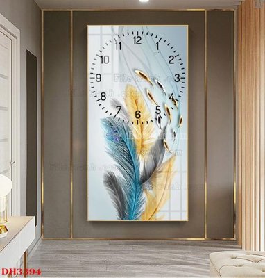 Download file gốc File tranh đồng hồ tráng gương DH3394 (in mica) trang trí