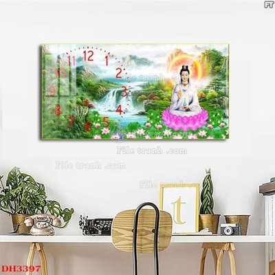 File PSD File tranh đồng hồ tráng gương DH3397 (nguyên gốc) chất lượng cao