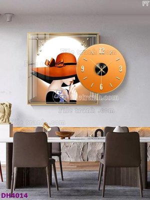 File ảnh gốc File tranh đồng hồ tráng gương kiểu mới DH4014 (chuyên in mica)