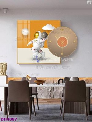 Chi tiết file gốc File tranh đồng hồ tráng gương kiểu mới DH4087 (cho in tráng gương)