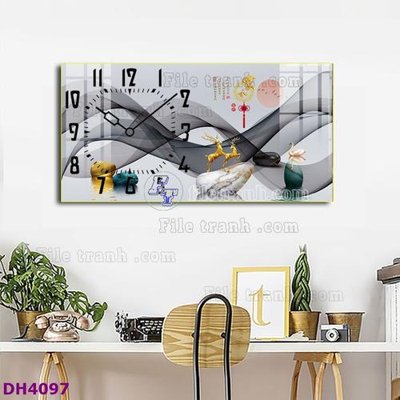 Tải file gốc File tranh đồng hồ tráng gương hươu nai hiện đại FDH4097 (bản PSD) còn layer