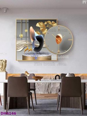 File gốc File tranh đồng hồ tráng gương kiểu mới DH4146 (cho in ấn) từ Filetranh.com