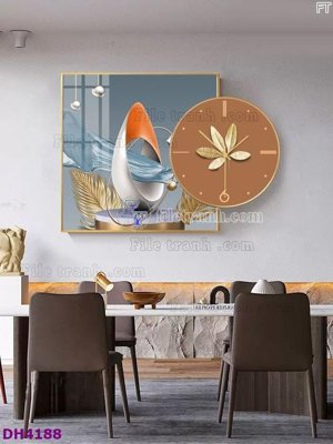 Download file File tranh đồng hồ tráng gương kiểu mới DH4188 (chất lượng in ấn)