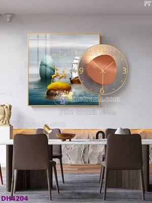 Tải về file gốc File tranh đồng hồ tráng gương kiểu mới DH4204 (chuẩn in ấn)