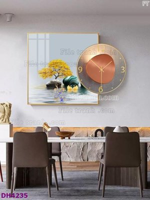 Tải file gốc File tranh đồng hồ tráng gương kiểu mới DH4235 (bản PSD) còn layer