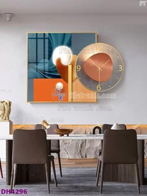 Tải file File tranh đồng hồ tráng gương kiểu mới DH4296 (gốc) để in ấn ngay