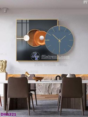 Mua file gốc File tranh đồng hồ tráng gương kiểu mới DH4321 (in ấn) tại Filetranh.com