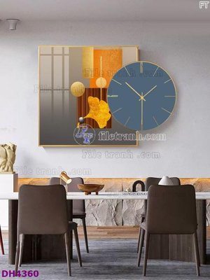 Tải file gốc File tranh đồng hồ tráng gương kiểu mới DH4360 (in khổ lớn) không vỡ