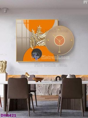 Download file File tranh đồng hồ tráng gương kiểu mới DH4421 (chuẩn in) chất lượng cao