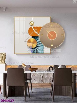 Tải file tranh File tranh đồng hồ tráng gương kiểu mới DH4437 (ảnh gốc) ngay