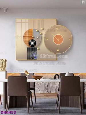 Tải file gốc File tranh đồng hồ tráng gương kiểu mới DH4453 (bản PSD) chỉnh sửa được