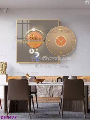 File gốc File tranh đồng hồ tráng gương kiểu mới DH4477 (chuẩn CMYK) cho nhà in