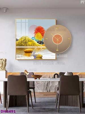 Tệp tin gốc File tranh đồng hồ tráng gương kiểu mới DH4491 (chất lượng) File tranh đồng hồ tráng gương kiểu mới DH4491