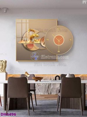 Tải file gốc File tranh đồng hồ tráng gương kiểu mới DH4496 (bản PSD) chỉnh sửa được
