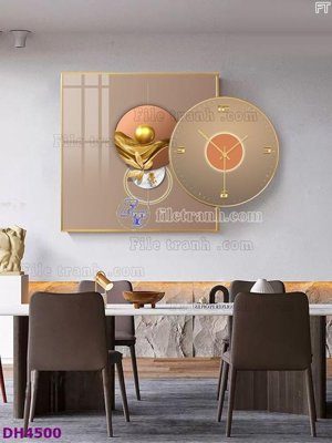Download file gốc File tranh đồng hồ tráng gương kiểu mới DH4500 (độ nét cao)