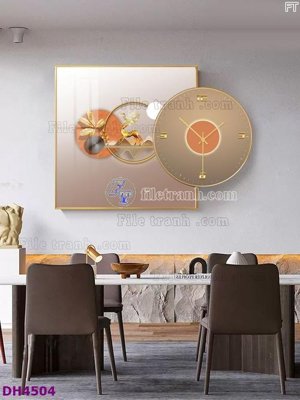 Tải file File tranh đồng hồ tráng gương kiểu mới DH4504 (ảnh gốc) độ phân giải 300dpi