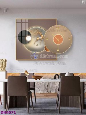 File in mica File tranh đồng hồ tráng gương kiểu mới DH4571 (bản gốc) siêu trong