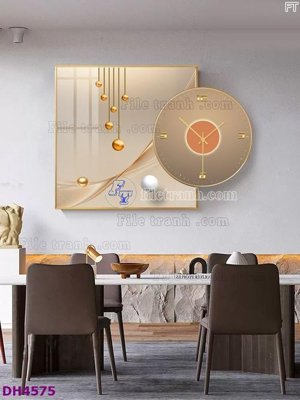 Download file gốc File tranh đồng hồ tráng gương kiểu mới DH4575 (in mica) logo