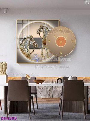 File ảnh File tranh đồng hồ tráng gương kiểu mới DH4585 (gốc) cho trang trí nội thất