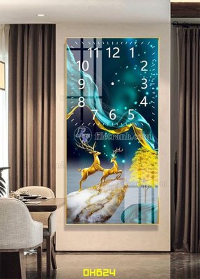 File tranh File tranh đồng hồ tráng gương DH624 (gốc) chủ đề thành phố