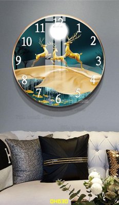 Tải file File tranh đồng hồ tráng gương DH630 (PSD) cho in tranh 3D