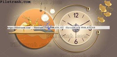 File in ấn cao cấp tranh đồng hồ DH7002 (file gốc)