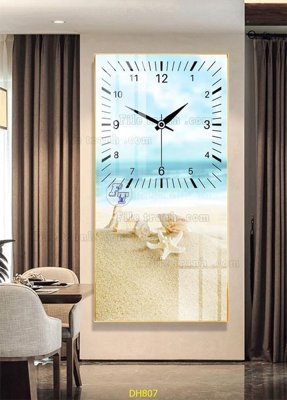 Tải file File tranh đồng hồ tráng gương DH807 (ảnh gốc) in tráng gương