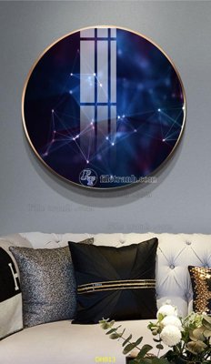 File PSD File tranh đồng hồ tráng gương DH813 (bản gốc) đã tách nền