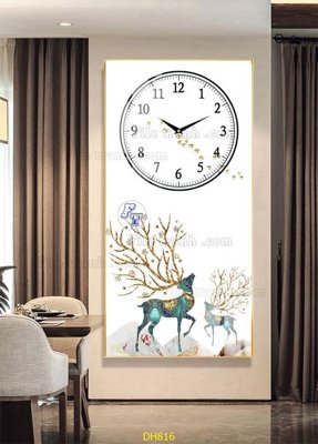 File in mica File tranh đồng hồ tráng gương DH816 (bản gốc) làm vách ngăn