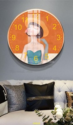 File ảnh File tranh đồng hồ tráng gương DH818 (gốc) dùng in Pano