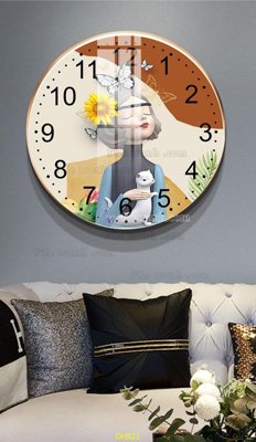 File tranh gốc File tranh đồng hồ tráng gương DH821 chủ đề hiện đại