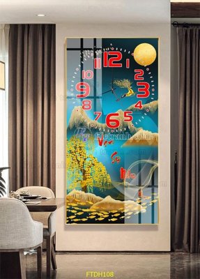 File PSD File tranh đồng hồ tráng gương FTDH108 (chất lượng in ấn)