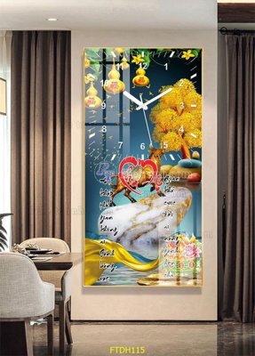 File tranh File tranh đồng hồ tráng gương FTDH115 (ảnh gốc) cho in ấn kỹ thuật số