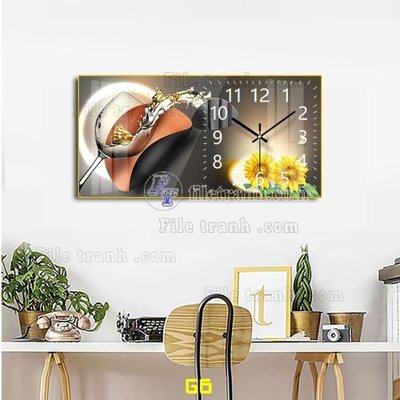 File ảnh File tranh đồng hồ tráng gương G6 (gốc) dùng in Pano