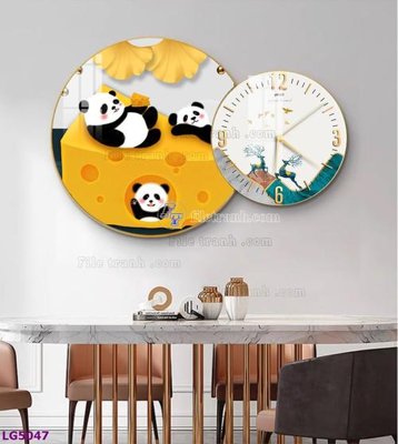 Tải file PSD File tranh đồng hồ tráng gương tròn lồng ghép LG5047 (nguyên layer) để in