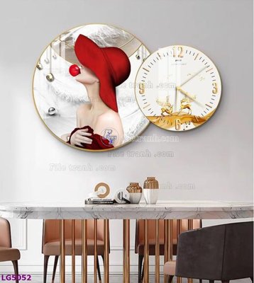 File gốc File tranh đồng hồ tráng gương tròn lồng ghép LG5052 (chuẩn CMYK) cho nhà in