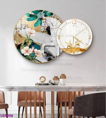 Tải file File tranh đồng hồ tráng gương tròn lồng ghép LG5058 (gốc) làm file quảng cáo