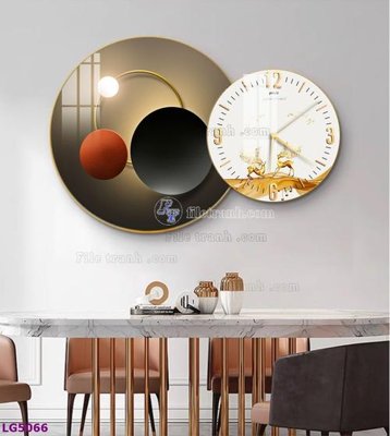 File PSD File tranh đồng hồ tráng gương tròn lồng ghép LG5066 (bản gốc) độ phân giải cao