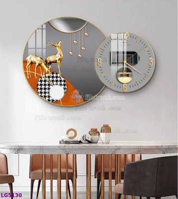 Tải file gốc File tranh đồng hồ tráng gương tròn lồng ghép LG5130 (để in lụa)