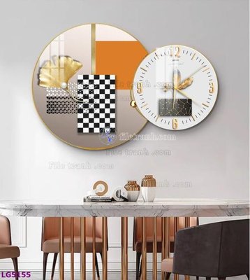 Tải file File tranh đồng hồ tráng gương tròn lồng ghép LG5155 (ảnh gốc) in gạch 3D